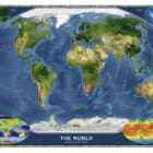 Miniatura fototapety Satelitarna mapa świata