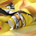 Miniatura fototapety Orchidea i bambus fragment #1