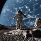 Miniatura fototapety Astronauta na księżycu